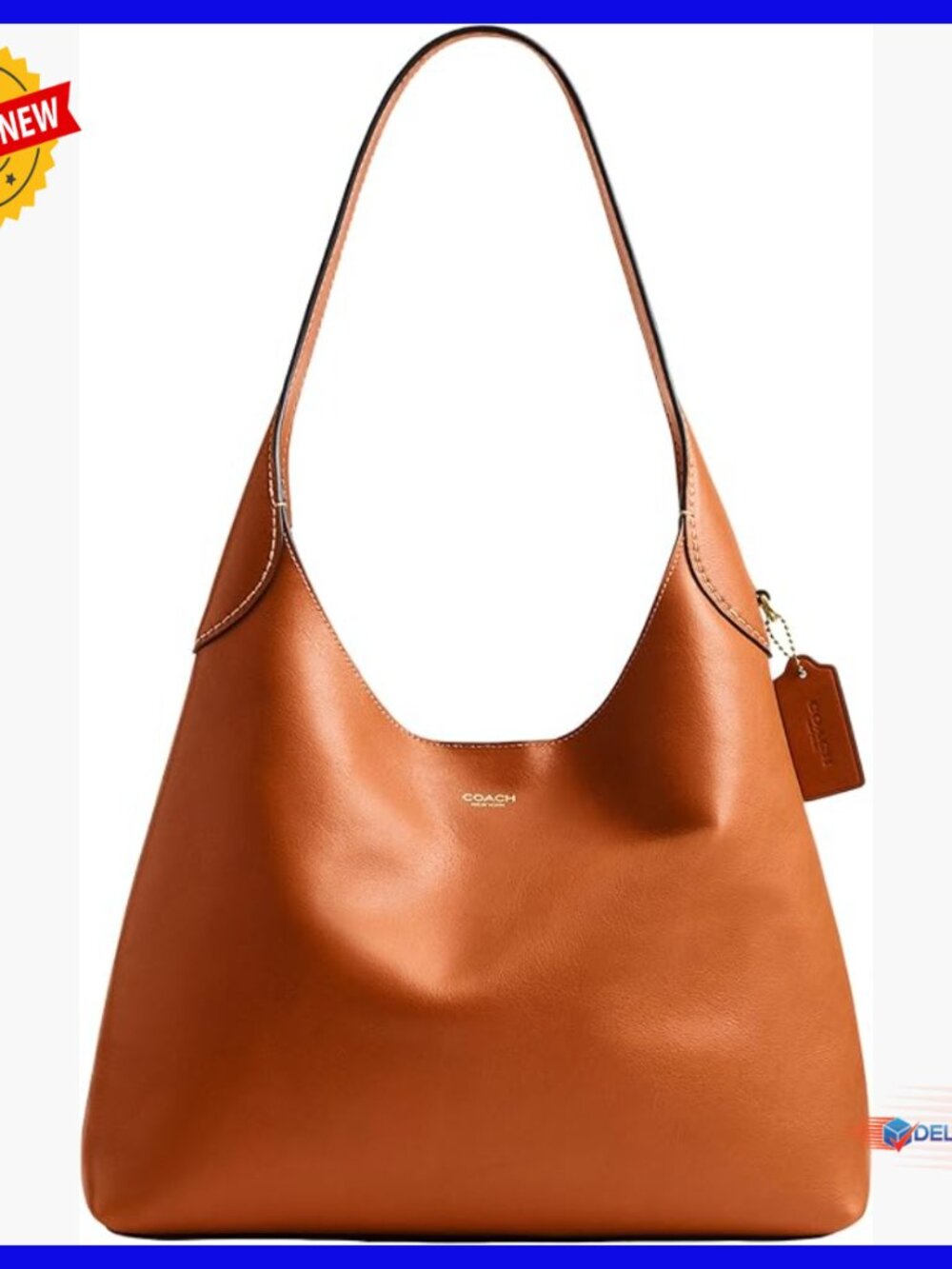 Large Leather Hobo Shoulder Bag With Removable Pouch